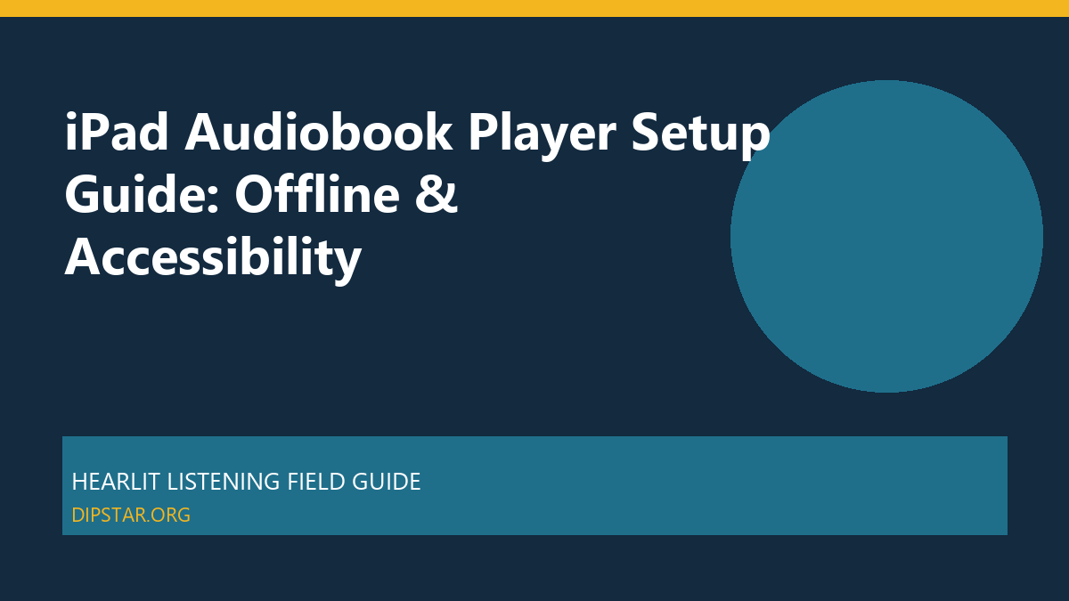 iPad audiobook playback checklist beside headphones