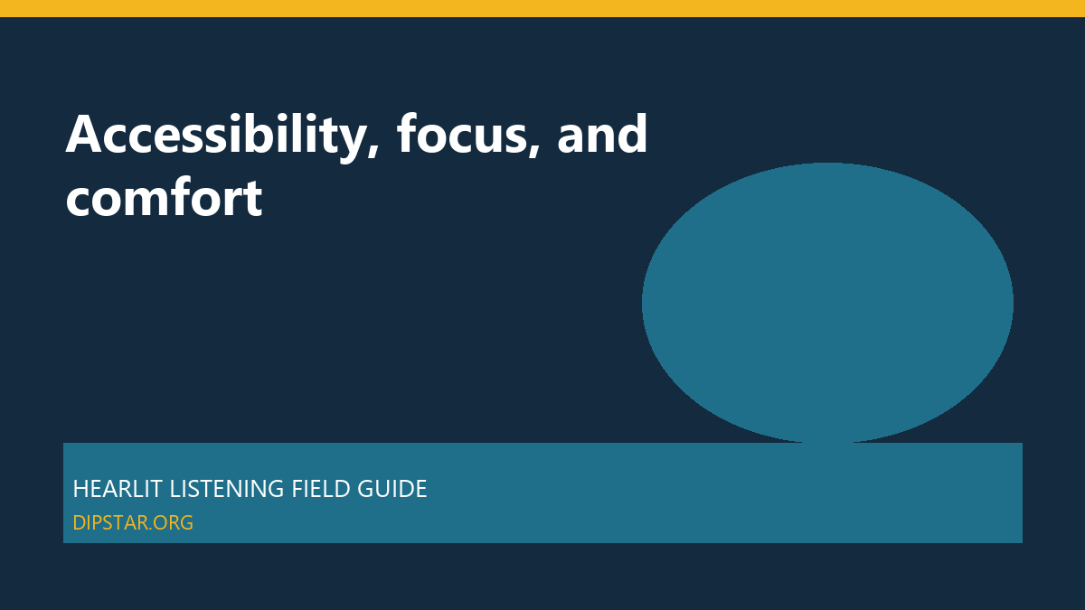 iPad accessibility and focus settings for audiobook listening